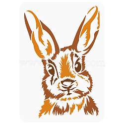 Plastic Drawing Painting Stencils Templates, for Painting on Scrapbook Fabric Tiles Floor Furniture Wood, Rectangle, Rabbit, 29.7x21cm(DIY-WH0396-656)