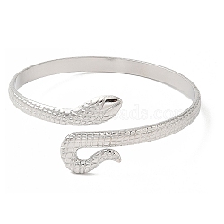 304 Stainless Steel Snake Open Cuff Bangles, Jewelry for Women, Stainless Steel Color, Inner Diameter: 2 inch(5.1cm)(BJEW-L682-011P)