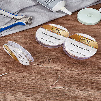 3 Rolls 3 Colors Round Copper Wire, Long-Lasting Plated, Mixed Color, 20 Gauge, 0.8mm, 2.5m/roll