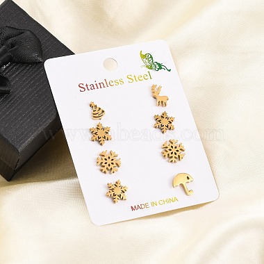 Deer 304 Stainless Steel Stud Earrings