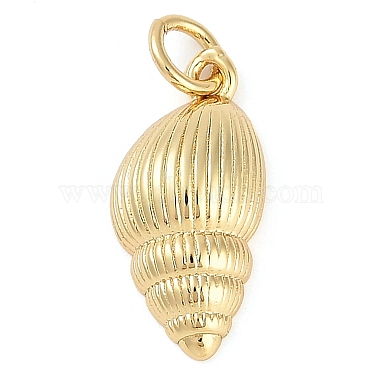 Real 18K Gold Plated Shell Shape Brass Pendants