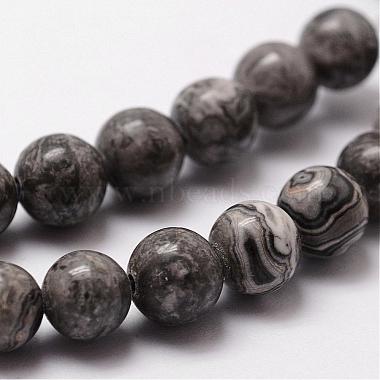 Natural Map Stone/Picasso Stone/Picasso Jasper Bead Strands(G-D840-60-4mm)-3