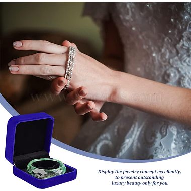 Square Velvet Bracelet Box. Bracelet Gift Storage Case(CON-WH0088-33C)-6