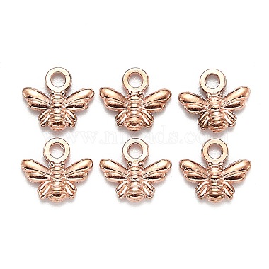 Rose Gold Bees Alloy Charms
