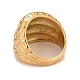 Ion Plating(IP) 304 Stainless Steel Textured Chunky Finger Ring for Women(RJEW-B040-08B-G)-3