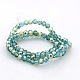 Half Rainbow Plated Glass Faceted Round Spacer Beads Strands(GLAA-A027-3mm-HR04)-2