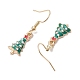 Boucles d'oreilles pendantes en strass en alliage d'arbre de noël(EJEW-JE05828-01)-4