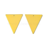 Brass Pendants, Stamping Blank Tag, Triangle, Golden, 30.5x25.5x1mm, Hole: 1mm(KK-WH0041-06-G)
