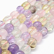 Natural Ametrine Beads Strands, Oval, 13~15x10~12mm, Hole: 1mm; about 28pcs/strand, 15.3inches(G-K285-18A)