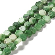 Natural Dolomite Beads Strands, Dyed, Hexagon, Lime Green, 7x6x3mm, Hole: 1.2mm, about 66pcs/strand, 16.34 inch(41.5cm)(G-F765-G01-01)