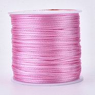 Round Nylon Threads, for Chinese Knot Making, Hot Pink, 1.5mm, about 50yards/roll.(NWIR-WH0009-15A-02)