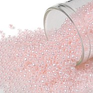 TOHO Round Seed Beads, Japanese Seed Beads, (145L) Ceylon Soft Pink, 11/0, 2.2mm, Hole: 0.8mm, about 1111pcs/bottle, 10g/bottle(SEED-JPTR11-0145L)