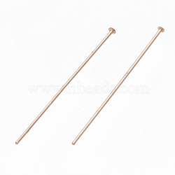 Brass Flat Head Pins, Coffee Golden, 30x0.5mm(KK-S340-60LG)