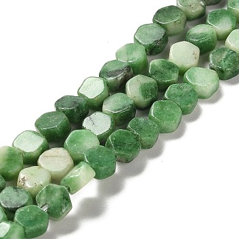Natural Dolomite Beads Strands, Dyed, Hexagon, Lime Green, 7x6x3mm, Hole: 1.2mm, about 66pcs/strand, 16.34 inch(41.5cm)