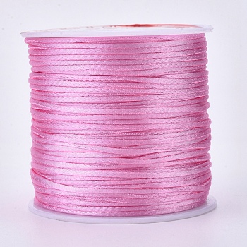 Round Nylon Threads, for Chinese Knot Making, Hot Pink, 1.5mm, about 50yards/roll.
