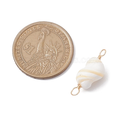 Natural Conch Shell Connector Charms(PALLOY-JF02812-02)-2