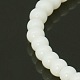 4mm White Opaque Round Glass Beads Strands Spacer Beads(X-GR4mm26Y)-1