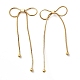 Bowknot Rack Plating Brass Stud Earrrings(EJEW-Z085-01G)-4