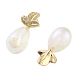 Brass with Glass Stud Earrings(EJEW-Q811-01KCG)-3