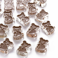 Transparent Acrylic Beads, with Enamel, Bear, Camel, 26.5x20x9mm, Hole: 3mm(MACR-S374-07A-01)