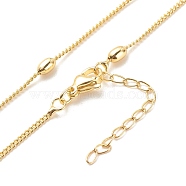 Brass Satellite Chains Necklace for Women, Cadmium Free & Lead Free, Real 18K Gold Plated, 17.56 inch(44.6cm)(NJEW-P265-17G)