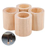 Wood Riser, Furniture Feet Cup, for Sofa, Bed, Desk, Column, Antique White, 56.5x69mm(AJEW-WH0258-952)