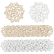 30Pcs 2 Colors Flower Handmade Crochet Cotton Lace Ornament Accessories, for DIY Flower Basket, Costume, Mixed Color, 74~80x2mm, 15pcs/color(AJEW-FG0003-74)
