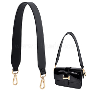 Imitation Leather Bag Straps, Wide Bag Handles, with Alloy Swivel Clasps, Purse Making Accessories, Black, 62.5x4x0.35cm(PURS-WH0002-008)