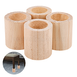 Wood Riser, Furniture Feet Cup, for Sofa, Bed, Desk, Column, Antique White, 56.5x69mm(AJEW-WH0258-952)