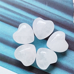 Natural Quartz Crystal Healing Stones, Heart Love Stones, Pocket Palm Stones for Reiki Ealancing, 15x15x10mm(PW-WG33638-32)