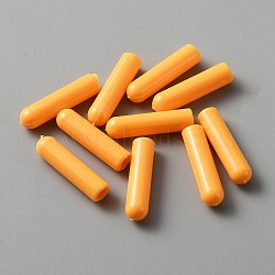 Plastic Aglets for Shoelaces, Shoelace Tips Head, Column, Orange, 20x5mm, Inner Diameter: 3.5mm(KY-WH0036-57L)