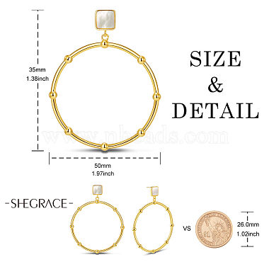 SHEGRACE Brass Stud Earrings(JE832A)-5