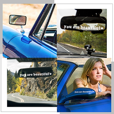PVC You Are Beautiful Self Adhesive Car Stickers(STIC-WH0013-10A)-5