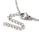 Rhinestone Flower Pandant Necklace with Cable Chains(NJEW-K247-01P)-4