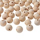 Unfinished Natural Wood Beads Spacer Craft Beads for DIY Macrame Rosary Jewelry(X-WOOD-S651-25mm-LF)-1