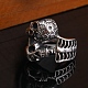 Steam Punk Style 316L Surgical Stainless Steel Skull Finger Rings(SKUL-PW0005-07D)-4