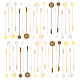 40 Sets 10 Style Brass Lapel Pin Base Settings(KK-FG0001-12)-1