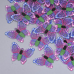 Printed Brass Pendants, Etched Metal Embellishments, Butterfly, Colorful, 15.5x19x0.3mm, Hole: 1mm(KKC-R002-01D)