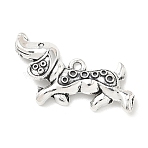 Tibetan Style Alloy Pendant Rhinestone Settings, Dog Charms, Antique Silver, 30.5x17x4mm, Hole: 1.6mm, Fit for 0.5mm & 0.9mm & 1.2mm Rhinestone(PALLOY-A037-03M-AS)