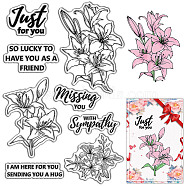 Custom PVC Plastic Clear Stamps, for DIY Scrapbooking, Photo Album Decorative, Cards Making, Stamp Sheets, Film Frame, May Lily, 160x110x3mm(DIY-WH0439-0100)