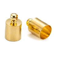 Brass Cord Ends, Golden, 10x6mm, Hole: 1.2mm, 5.5mm inner diameter(X-EC041-G)