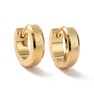 304 Stainless Steel Thick Hoop Earrings for Men Women, Golden, 12.5x13x4mm, Pin: 0.8mm(EJEW-G324-01G)