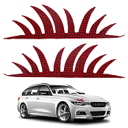 Rhinestone Car Headlight Sticker, Eyelash, Ruby, 75x245x1.5mm(DIY-WH0349-346A)