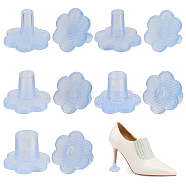 Gorgecraft 10 Sets 5 Style TPU Plastic High Heel Stoppers Protector, Non-slip Wearable Heel Cover Shockproof Accessories, Clear, 27.5~28x30x20.5~21mm, Hole: 5~13mm, 2 sets/style(AJEW-GF0005-21A)