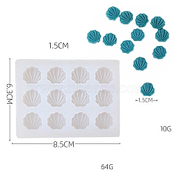 Food Grade Silicone Molds, for Sealing Wax Particles, Shell Shape, 85x63x15mm(PW-WG76197-01)