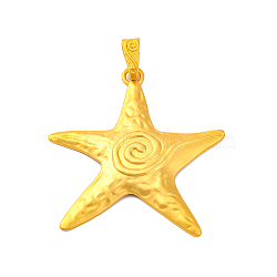 Alloy Pendants, Starfish, Golden, 72x66.7x4.3mm, Hole: 13.6x6mm(PALLOY-S195-02A-G)