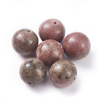 Natural Rhodonite Beads, Round, 10mm, Hole: 1mm
