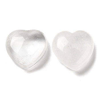 Natural Quartz Crystal Healing Stones, Heart Love Stones, Pocket Palm Stones for Reiki Ealancing, 30x30x11.5~12.5mm