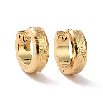 304 Stainless Steel Thick Hoop Earrings for Men Women, Golden, 12.5x13x4mm, Pin: 0.8mm
