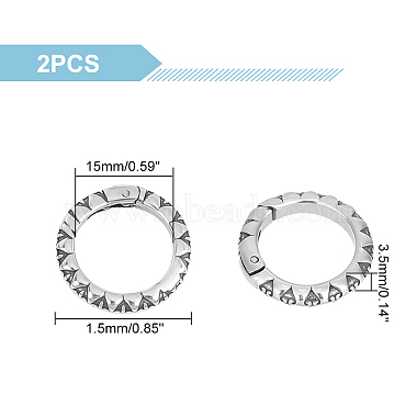 unicraftale 2pcs 304 anneaux de porte à ressort en acier inoxydable(STAS-UN0048-37)-3